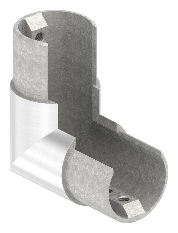 Rahmenecke 90 Grad für Glasleistenrohr 42,4 x 1,5mm, V4A