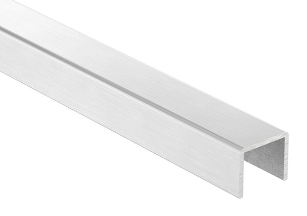 Edelstahl-Kantenschutzprofil, 24 x 20 x 2mm, V2A für Glasstärke 12-13,52mm, Länge 3000mm