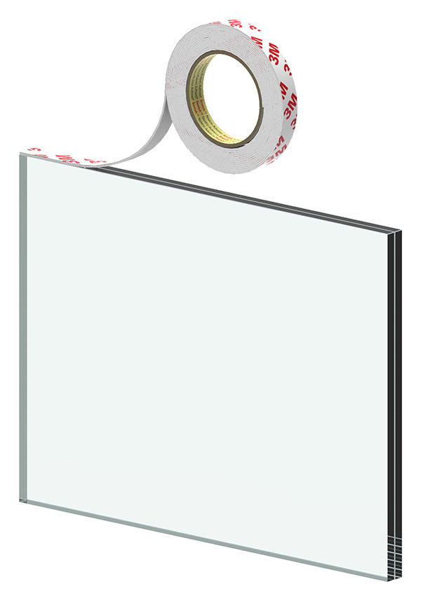 VHB-Klebeband zum Aufkleben des Kantenschutzes, 16 x 1,6mm, für Glasstärke 16,76 - 17,52mm, Länge 6m