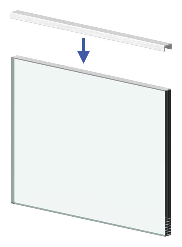VHB-Klebeband zum Aufkleben des Kantenschutzes, 12 x 1,6mm, für Glasstärke 12,76 - 13,52mm, Länge 6m