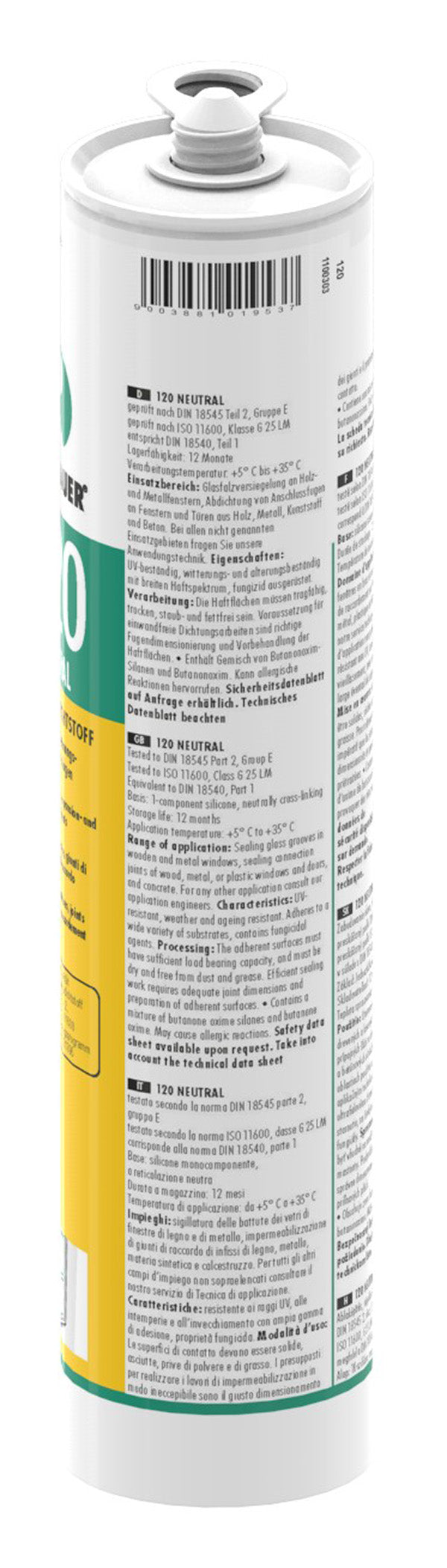 Neutraler Silikondichtstoff, schwarz, 310ml Kartusche