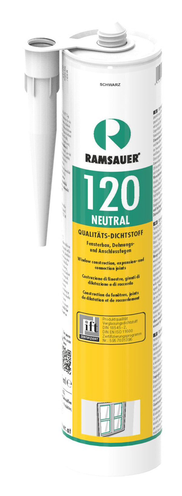 Neutraler Silikondichtstoff, schwarz, 310ml Kartusche
