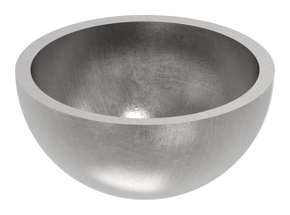Stahl-Halbhohlkugel ø 33mm, glatt, Wandstärke 2.0mm, ohne Bohrung