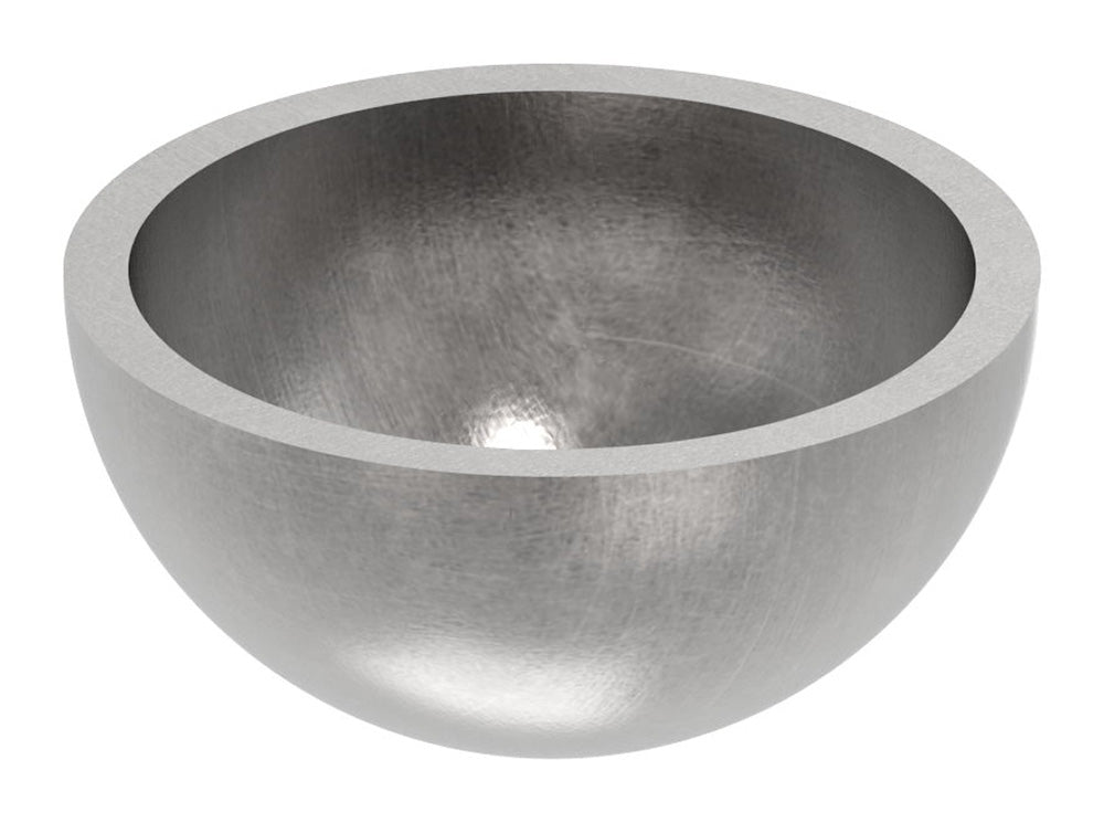 Stahl-Halbhohlkugel ø 30mm, glatt, Wandstärke 2.0mm, ohne Bohrung