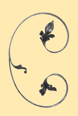 Leichtbarock Element 12x5mm; glatt; Höhe 340mm; Breite 220mm; links
