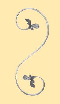 Leichtbarock Element 12x5mm; glatt; Höhe 300mm; Breite 120mm; rechts