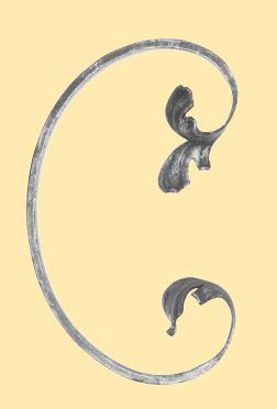 Leichtbarock Element 12x5mm; glatt; Höhe 190mm; Breite 110mm; links