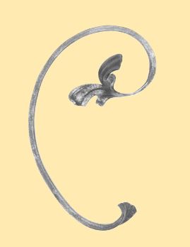 Leichtbarock Element 12x5mm; glatt; Höhe 160mm; Breite 95mm; links