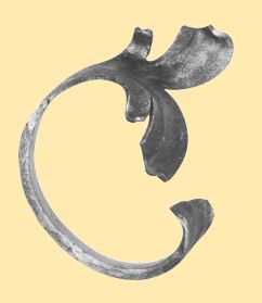 Leichtbarock Ansatz 12x5mm; glatt; Höhe 115mm; Breite 80mm; links