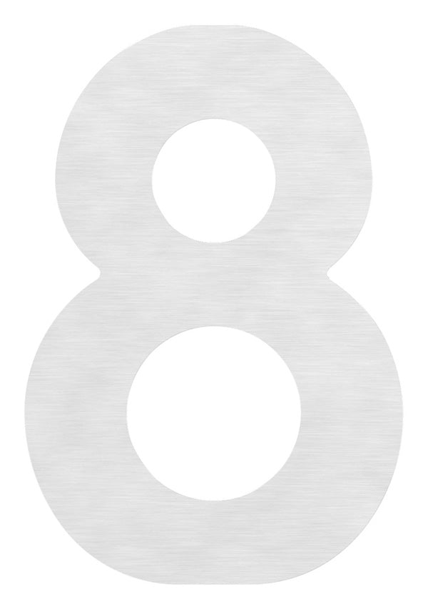Hausnummer groß, Ziffer "8", aus Edelstahl