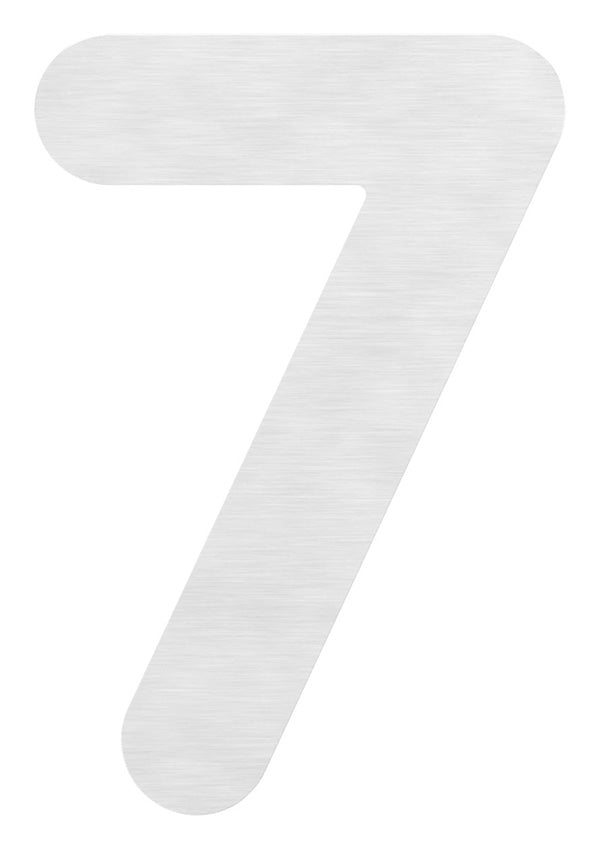 Hausnummer groß, Ziffer "7", aus Edelstahl