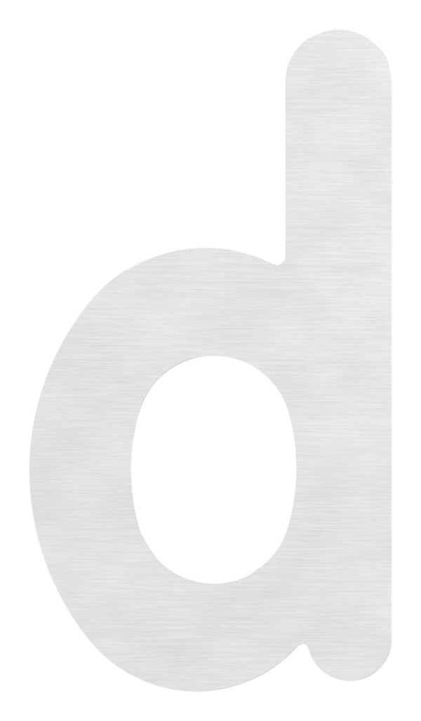 Hausnummer groß, Buchstabe "d", aus Edelstahl