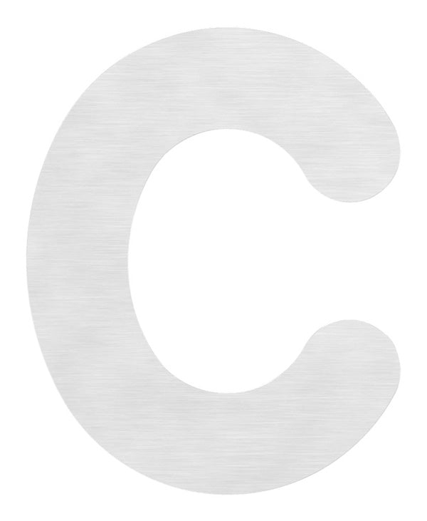 Hausnummer groß, Buchstabe "c", aus Edelstahl
