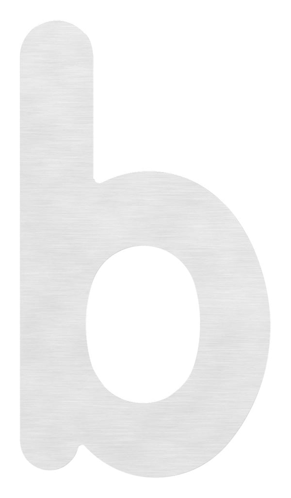 Hausnummer groß, Buchstabe "b", aus Edelstahl