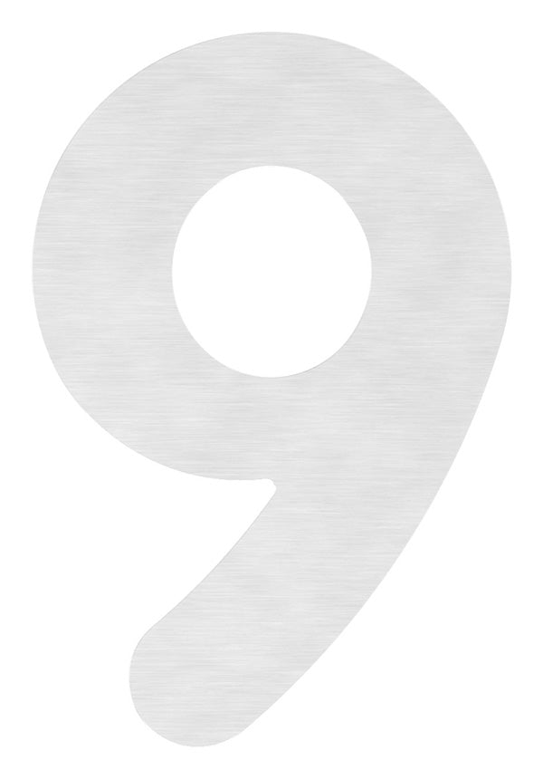 Hausnummer klein, Ziffer "9", aus Edelstahl