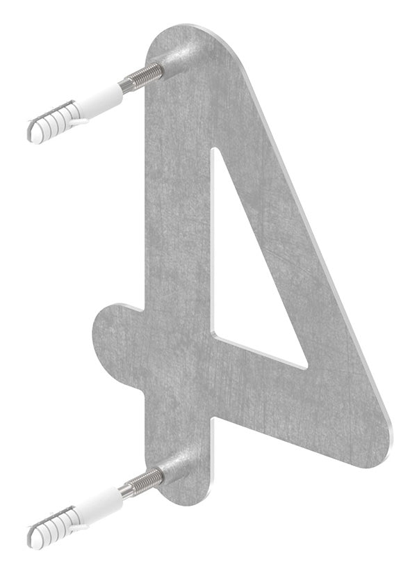 Hausnummer klein, Ziffer "4", aus Edelstahl