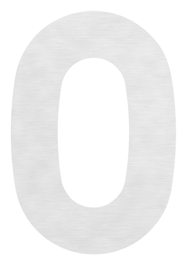 Hausnummer klein, Ziffer "0", aus Edelstahl