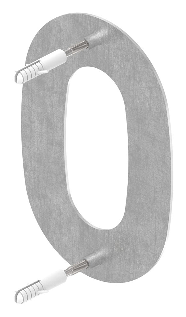 Hausnummer klein, Ziffer "0", aus Edelstahl