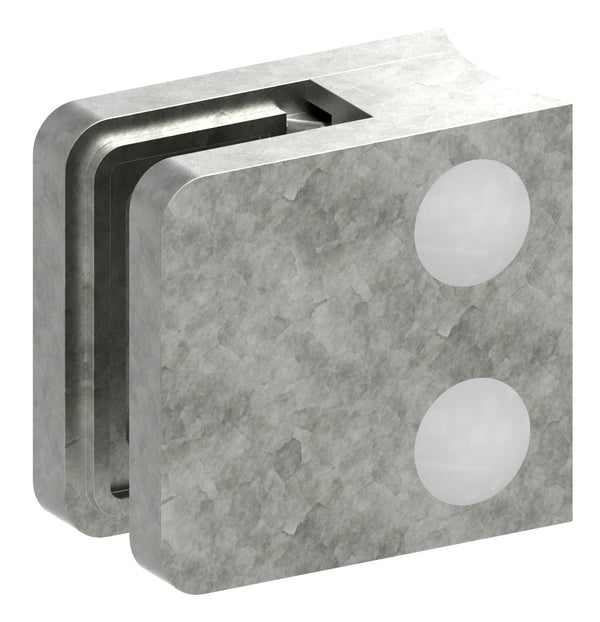 Glasklemme Modell 11, Anschluss für ø 60,3mm Rohr, Zinkdruckguss roh für 4,00mm Glas