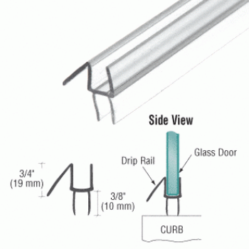 Transparente zweifach extrudierte Türdichtung mit Ablaufrinne für 12,7 mm (1/2