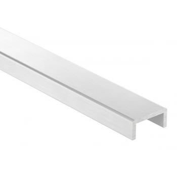 Aluminium-Kantenschutzprofil, 30 x 14 x 3mm, für Glasstärke 20-21,52mm, Länge 6000mm