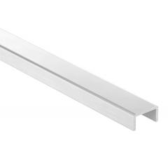 Aluminium-Kantenschutzprofil, 22 x 12 x 2mm, für Glasstärke 16-17,52mm, Länge 3000mm