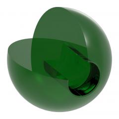 Glaskugel grün ø 35mm mit Sackloch ø 12,3mm