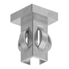 Stahleinschlagstopfen für Quadrat- oder Rechteckrohr  20 x 20mm, mit Wandstärke 1,5-2,0mm, flach