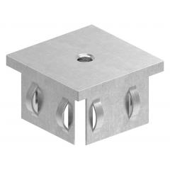 Stahleinschlagstopfen für Quadrat- oder Rechteckrohr  50 x 50mm, mit Wandstärke 2,0-3,0mm, flach