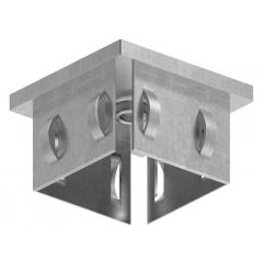 Stahleinschlagstopfen für Quadrat- oder Rechteckrohr  50 x 50mm, mit Wandstärke 2,0-3,0mm, flach