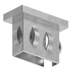 Stahleinschlagstopfen für Quadrat- oder Rechteckrohr  50 x 30mm, mit Wandstärke 2,0-3,0mm, flach