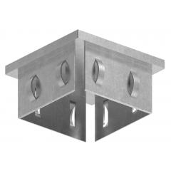 Stahleinschlagstopfen für Quadrat- oder Rechteckrohr  60 x 40mm, mit Wandstärke 2,0-3,0mm, flach