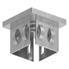 Stahleinschlagstopfen für Quadratrohr  40 x 40mm, mit Wandstärke 2,0-3,0mm, flach, mit Gewinde M8 für Quadratrohr