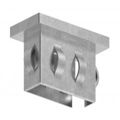 Stahleinschlagstopfen für Quadratrohr  40 x 20mm, mit Wandstärke 1,5-2,0mm, flach, mit Gewinde M8 für Rechteckrohr