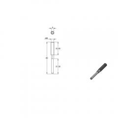 Handlaufhalter flexibel zur Wandbefestigung mit Ronde 68 x 5mm, für Rohr ø 42,4mm, inkl. M8 x 80mm Stockschraube, Wandabstand 80mm