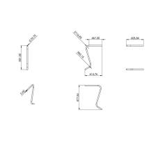 Schwanenhals-Anfänger für gerades Geländer, Rohr ø 33,7mm x 2,5mm, aus V2A Edelstahl