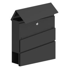 Briefkasten Liron in Stahl, schwarz lackiert