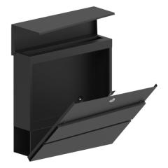 Briefkasten Liron in Stahl, schwarz lackiert